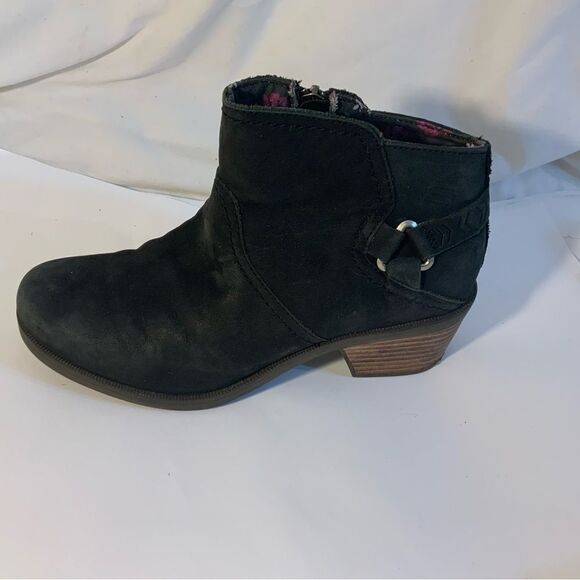 TEVA Women's Foxy Ankle Boots Leather Stacked Heel 1008317 Sz 7.5 - Picture 1 of 10